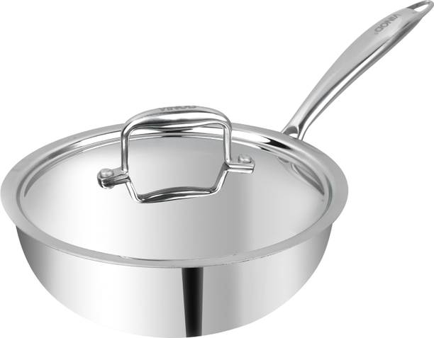 VINOD Platinum Triply Stainless Steel Deep Frypan with ...