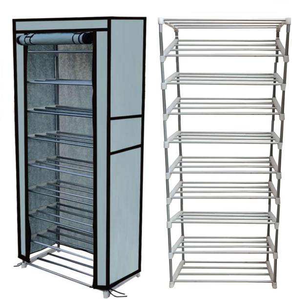 RAXON WORLD Metal Shoe Stand 9Shelves, Metal Shoe Stand