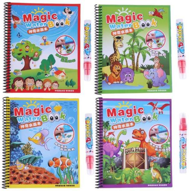 Nulomi Magic Water Drawing Book, Reusable Coloring Book Drawing Board Toys For Kids Sketch Pad