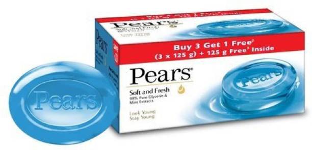 Pears Soft And Bathing Bar 98% Pure Glycerin Mint Extracts