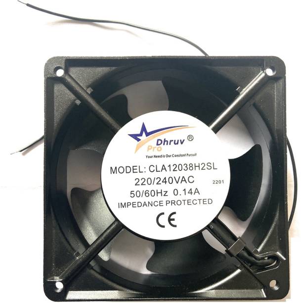 DHRUV-PRO 220V AC 120*120*38mm 4-inch square Exhaust brushless Fan Metal Body Cooler