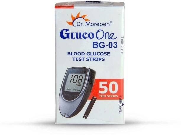 Dr. Morepen Bg03 - 50 strips (Pack of 3) 150 Glucometer Strips