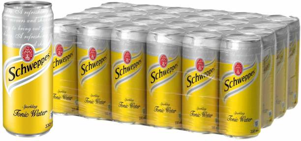 Schweppes Tonic Sparkling water 320ml (Pack of 24 Cans) Can