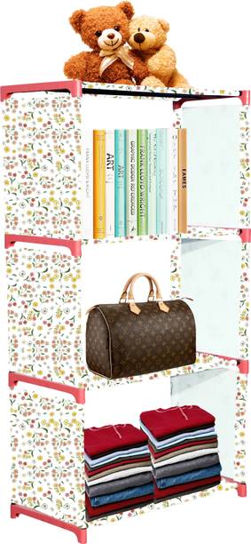 octavic A4 Printed Book Shelf WARM FLOWER 1 Plastic Open Book Shelf