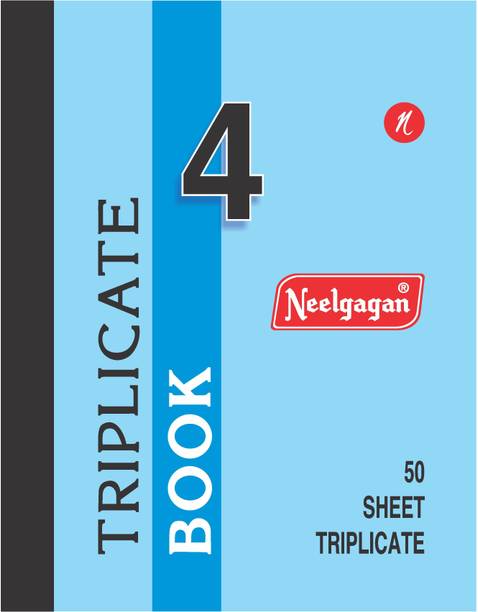 NEELGAGAN Triplicate No.4 With Carbon (200 Ruled + 100 Plain) Regular Note Pad (P-2)Suitable For Delivery, Record & Bill Book (21.5 cm x 20.2 cm) 300 Pages