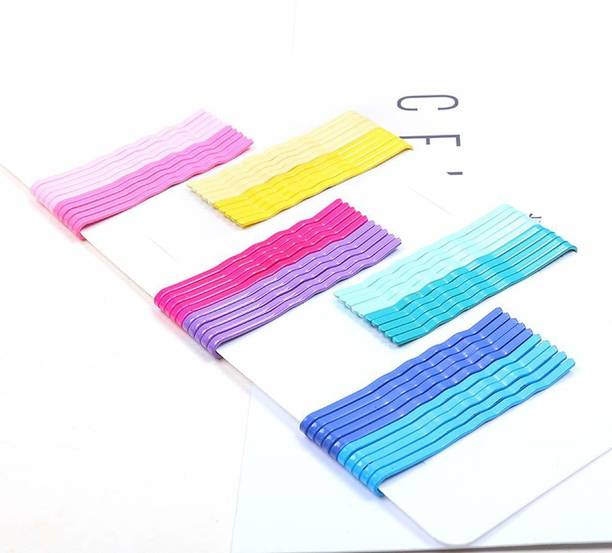 KVY COLLECTION Colored Hair Bobby pins for girls.PACK OF 50 (Multi-color) Hair Pin