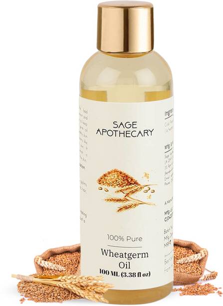 Sage Apothecary Wheatgerm oil: 100% Pure Cold pressed oil for Hair, Skin, Face Care & Massage Hair Oil