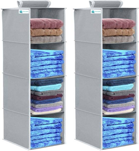 Unicrafts 4 Section Closet Organizer - Hanging Shelves Closet Organizer