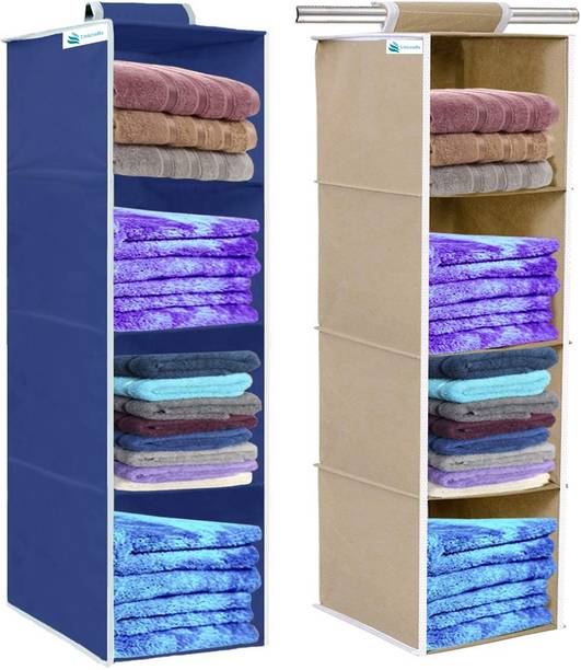 Unicrafts 4 Section Closet Organizer - Hanging Shelves Closet Organizer
