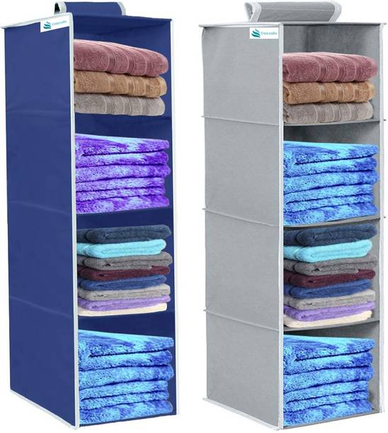 Unicrafts 4 Section Closet Organizer - Hanging Shelves Closet Organizer