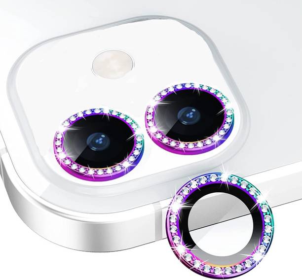 Mobilive Camera Lens Protector for Apple iPhone 12 Mini Diamond Metal Camera Lens Ring Protector