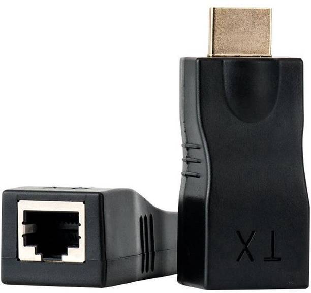 microware HDMI Extender HDMI To RJ45 Over Cat 5e/6 Network LAN Ethernet Adapter 4K 1080P Media Streaming Device