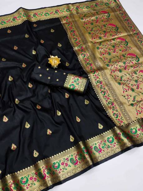 Woven Paithani Silk Blend Saree