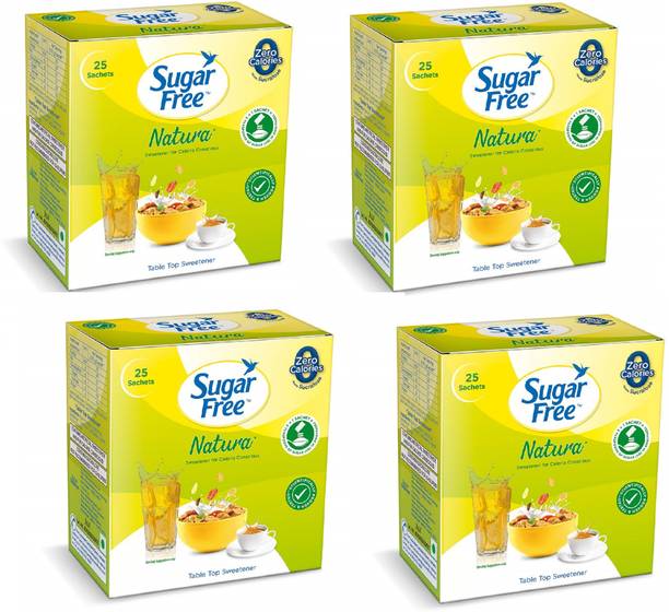 Sugar free Natura Low Calorie Sweetner - 100 Sachet Pack of 4-New Sweetener