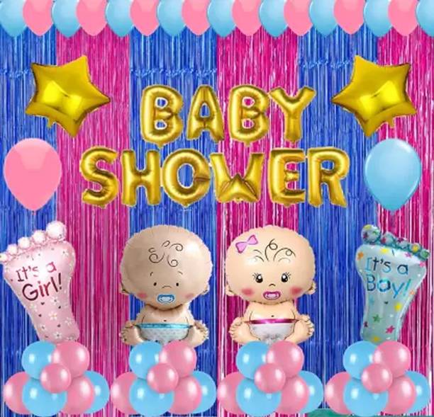 डिनिप्रॉप्ज़ Baby Shower Gold Foil Decorations Balloon for Photoshoot Material Item