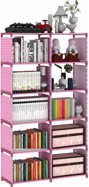 Furnbolo Plastic 12 Shelf Book Organizer Plastic Open Book Shelf