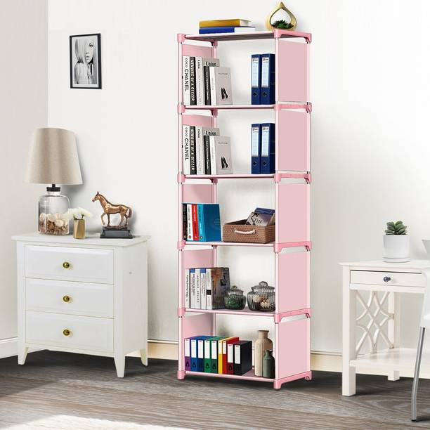 octavic Plastic 6 Shelf Book Organizer Plastic Open Book Shelf