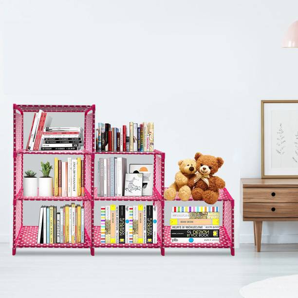 Lyzoo Plastic 9 Shelf Book Organizer Plastic Open Book Shelf