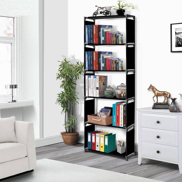 octavic Plastic 6 Shelf Book Organizer Plastic Open Book Shelf