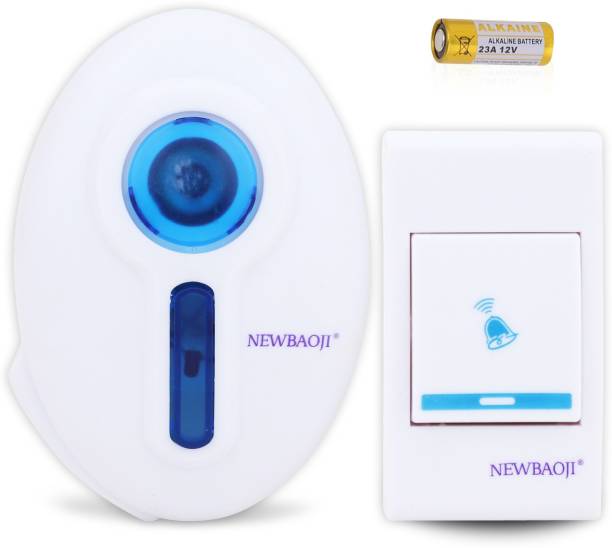 Make Ur Wish Oval Shape Wireless Cordless Calling Remote Door Bell For Home Shop Office Wireless Door Chime