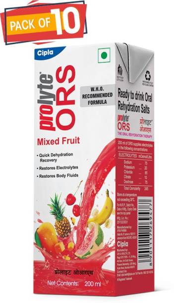 Cipla Prolyte ORS Ready to Drink Oral Rehydration Contains Electrolytes | WHO Formula Energy Drink
