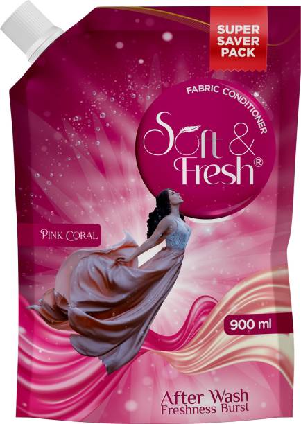 Soft & Fresh Pink Coral after wash Fabric Conditioner increase shine,softness & Freshness