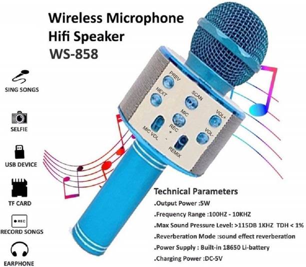 Y2H Enterprises W118_WS-858 Plus Microphone For Home Party Singing Color May Vary (Pack of 1) Microphone
