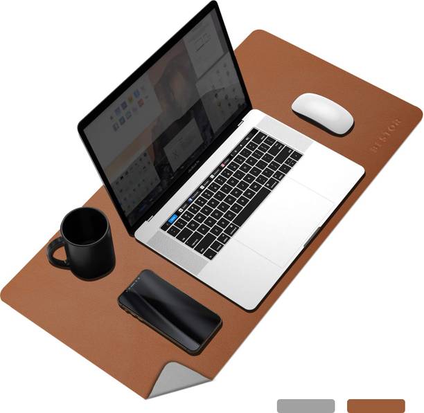 Bestor Dual-Sided Multifunctional Desk Pad For PC/LAPTOP/COMPUTER/TABLET/Gaming Mouse Pad/ Waterproof Desk Blotter Protector,Extended Mouse Pad/Desk Mat for Work from Home/Office/Gaming( Dark Red/Black) Non Slip Base Dual Sided Mousepad