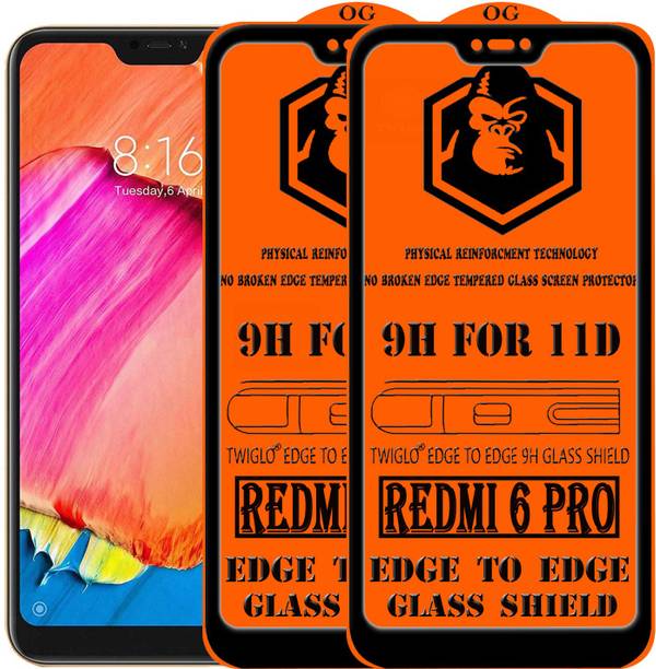 TWIGLO Edge To Edge Tempered Glass for Mi Redmi 6 pro