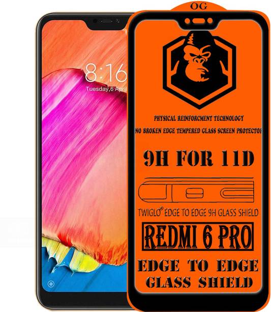 TWIGLO Edge To Edge Tempered Glass for Mi Redmi 6 pro