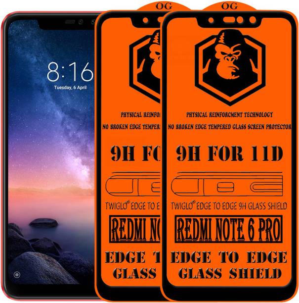 TWIGLO Edge To Edge Tempered Glass for Mi Redmi Note 6 Pro