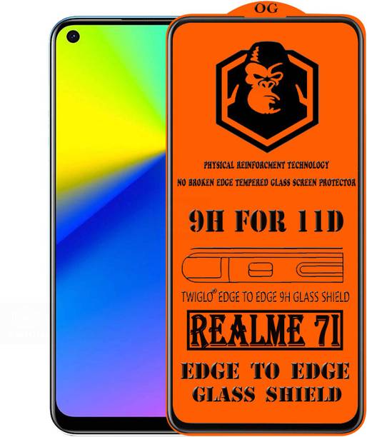 TWIGLO Edge To Edge Tempered Glass for REALME 7I