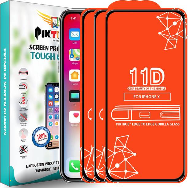 PikTrue Edge To Edge Tempered Glass for Apple iPhone X