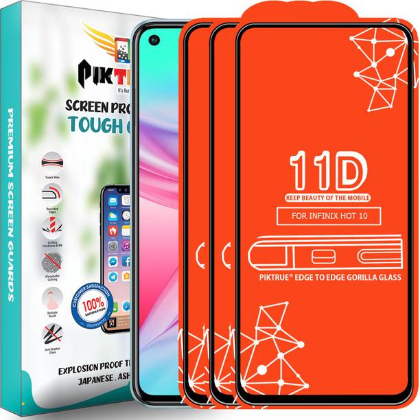 PikTrue Edge To Edge Tempered Glass for Infinix Hot 10