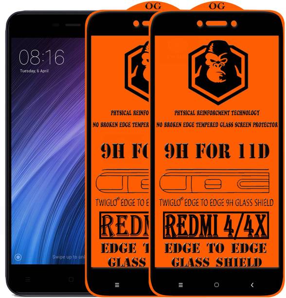 TWIGLO Edge To Edge Tempered Glass for Mi Redmi 4