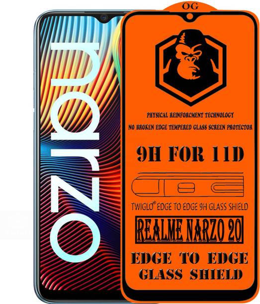 TWIGLO Edge To Edge Tempered Glass for REALME NARZO 20