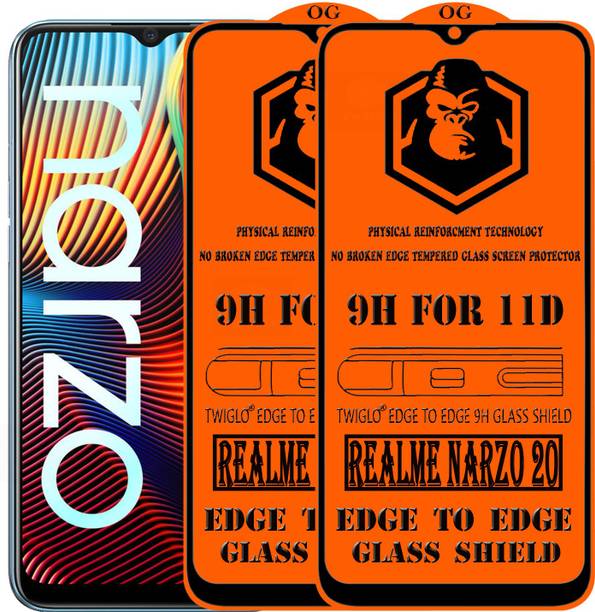 TWIGLO Edge To Edge Tempered Glass for REALME NARZO 20
