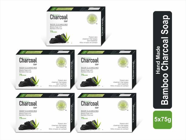 YUAR ESSENTIAL INDIA Deodorizing Bamboo Charcoal Handmade Soap