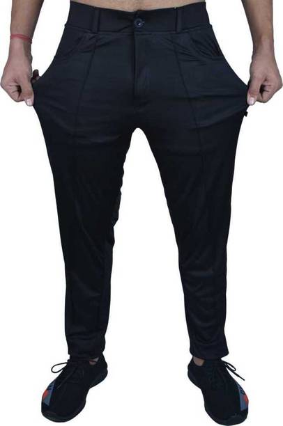 TopQore Regular Fit Men Black Trousers