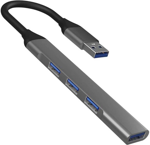 VOOCME USB Hub USB 3.0 4 Port Multi USB Hub, Slim High Speed Extension Splitter Box for Laptop Computer PC Pendrive Keyboard Mouse(1 Port USB3.0 & 3 Port USB 2.0) USB Hub