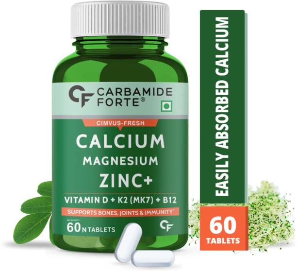 CF Calcium 1200mg with Magnesium,Zinc,Vitamin D, K2 & B12 for Men and Women