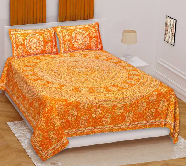 RRJAIPUR Cotton Double Bed Cover