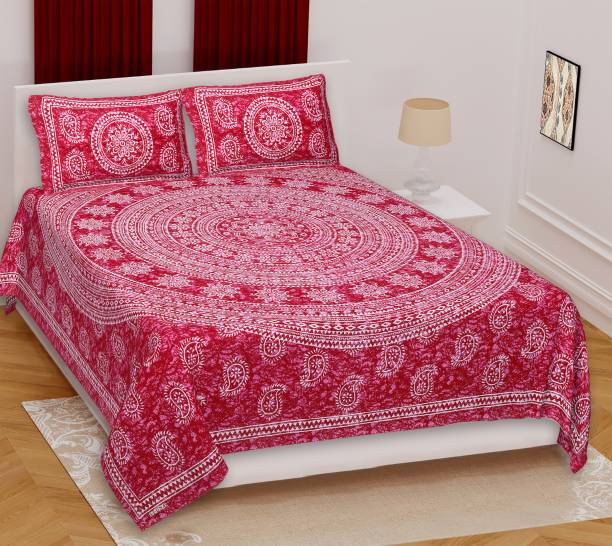 RRJAIPUR Cotton Double Bed Cover