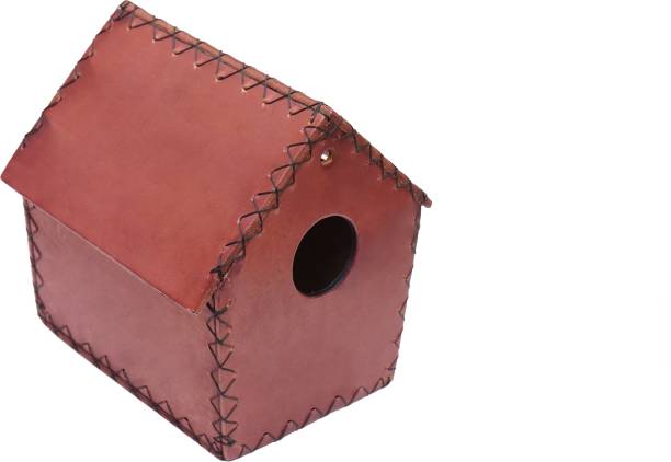 Sparrow Daughter Genuine Leather Bird House Unique Nest Box for Garden Bird House