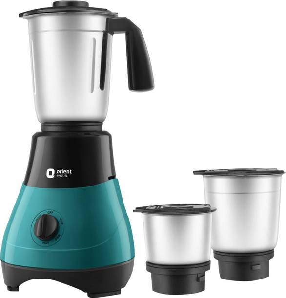ORIENT MGFB50BB3 FineBlend 500 W Mixer Grinder (3 Jars, Blue and Black)