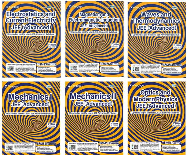 Cengage JEE ( Mains & Advanced ) Set Of 6 Books: Mechanics 1, Mechanics 2, Waves & Thermo., Optics & Modern Physics, Electrostatics & Current Elec., Magnetism & Electro. Induction New Edition 2022