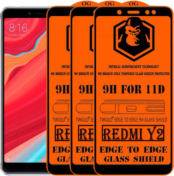 TWIGLO Edge To Edge Tempered Glass for Mi Redmi Y2