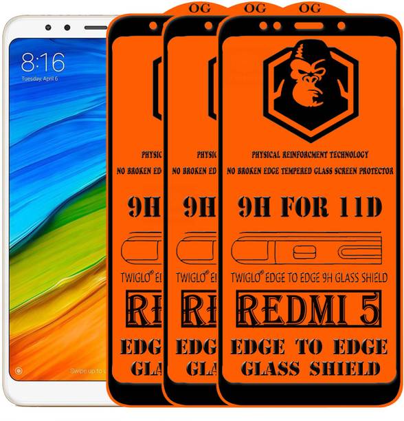 TWIGLO Edge To Edge Tempered Glass for Mi Redmi 5