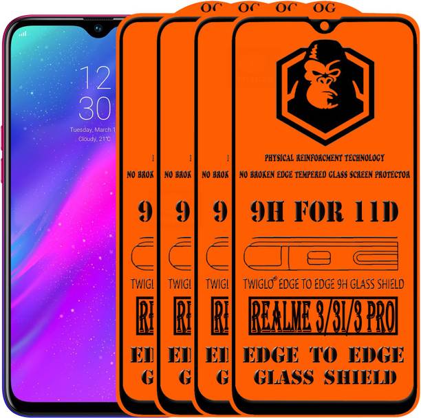 TWIGLO Edge To Edge Tempered Glass for REALME 3 PRO