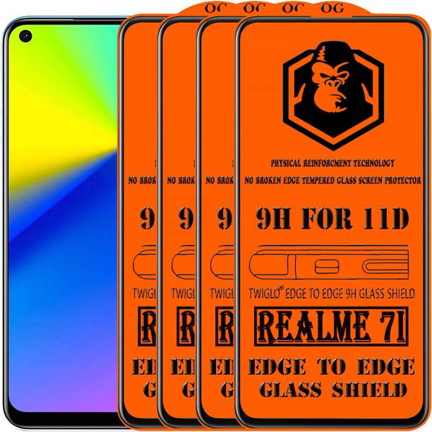 TWIGLO Edge To Edge Tempered Glass for REALME 7I
